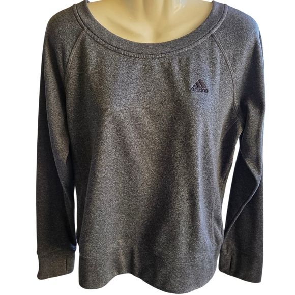 Adidas Women's Charcoal Sweatshirt - Picture 2 of 7